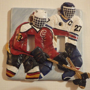 Hockey Player Light Switch Cover